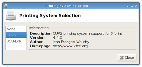 Xfce Printing